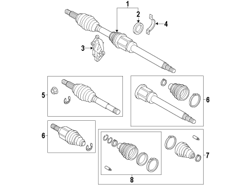 2011 Ford Transit Connect Front Axle Shafts & Joints, Drive Axles Diagram