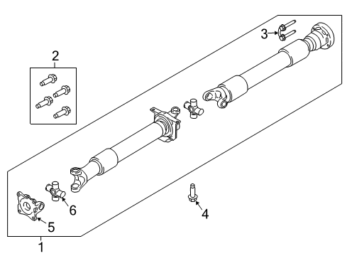 2015 Ford Mustang Drive Shaft - Rear Diagram 6 - Thumbnail