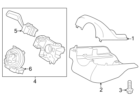 2022 Ford Bronco Shroud, Switches & Levers Diagram