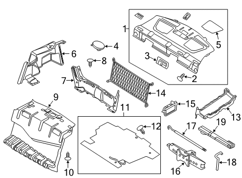 2011 Lincoln MKZ Interior Trim - Rear Body Diagram