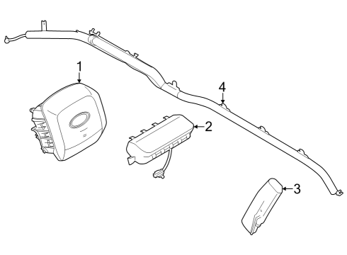 2023 Ford F-350 Super Duty Air Bag Components Diagram 1 - Thumbnail