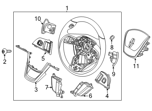 2021 Lincoln Aviator Steering Column & Wheel, Steering Gear & Linkage Diagram 7 - Thumbnail