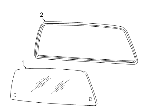 1999 Ford F-250 Super Duty Back Glass Diagram 3 - Thumbnail