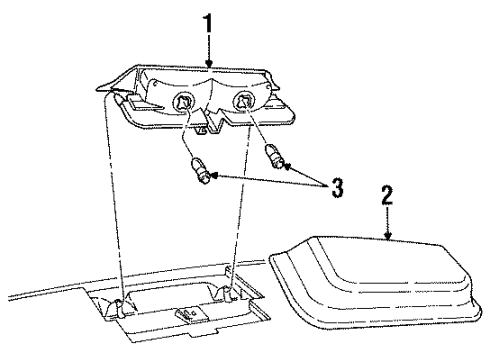 1992 Lincoln Continental High Mount Lamps Diagram