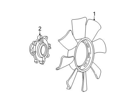 2001 Ford Ranger Clutch Assembly - Fan Diagram for F87Z-8A616-BA