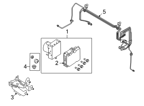 2008 Ford Taurus X ABS Components Diagram