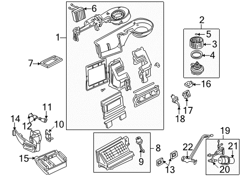 2003 Lincoln Aviator Blower Motor & Fan Diagram