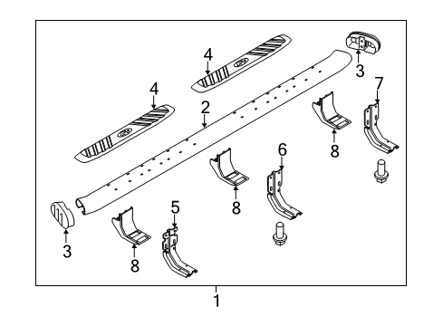 2013 Ford F-350 Super Duty Running Board Diagram 6 - Thumbnail