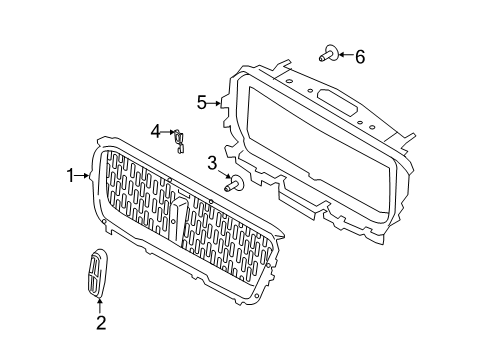 2022 Lincoln Corsair Grille & Components Diagram