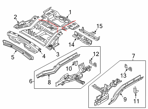 2017 Ford Edge Cross Member Assembly - Rear Diagram for F2GZ-5810780-A