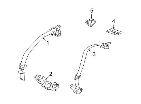 2009 Mercury Sable Rear Seat Belts Diagram