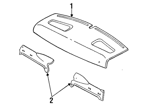 1995 Mercury Mystique Interior Trim - Rear Body Diagram 1 - Thumbnail