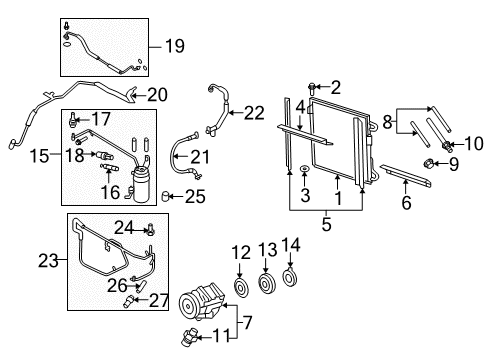 2007 Ford Explorer Sport Trac ACCUMULATOR ASY - AIR CONDITIO Diagram for JU2Z-19C836-B