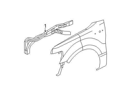 2012 Ford F-150 Inner Components - Fender Diagram