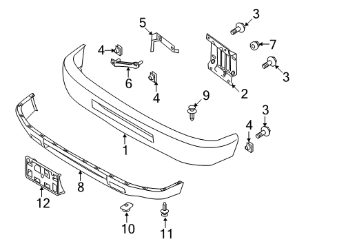 2011 Ford E-250 Front Bumper Diagram