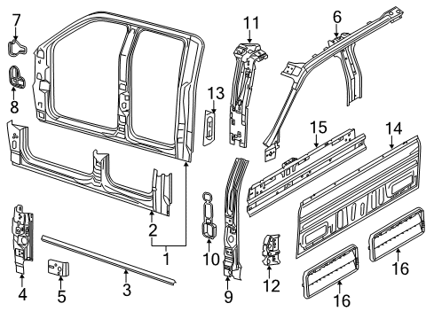 2013 Ford F-150 Aperture Panel, Back Panel Diagram 2 - Thumbnail