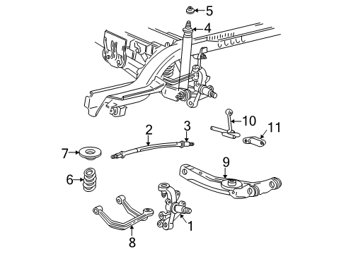 2001 Mercury Sable Rear Suspension Components, Stabilizer Bar Diagram 2 - Thumbnail