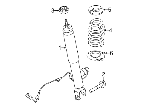 2013 Lincoln MKS Shocks & Components - Rear Diagram