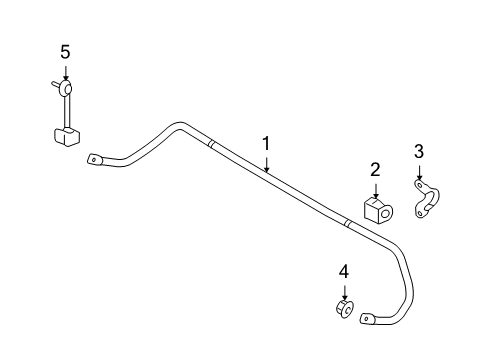 2008 Ford Edge Rear Suspension, Control Arm Diagram 1 - Thumbnail