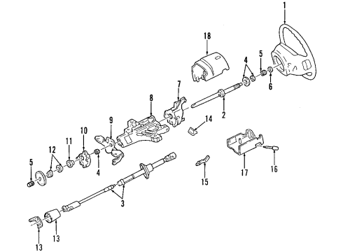 2001 Ford F-250 Super Duty Shaft Diagram for F5TZ-3524-A