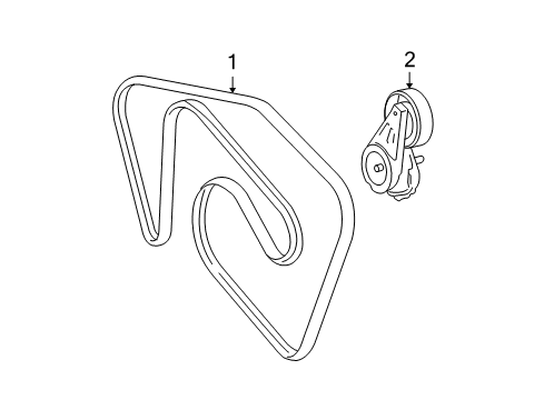 2007 Ford Five Hundred Belts & Pulleys Diagram