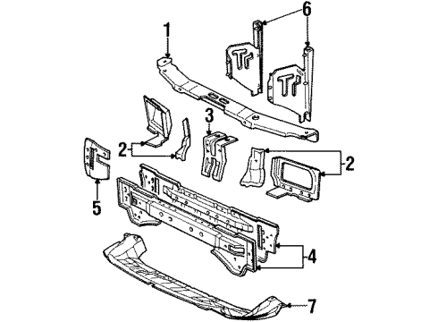 1997 Ford Contour Deflector Air Diagram for F53Z8311AE