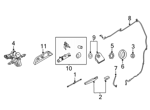 2023 Ford Bronco Sport Wiper & Washer Components Diagram