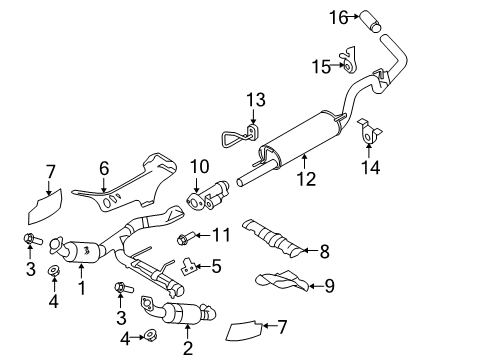 2010 Ford F-150 Catalytic Converter Diagram for AL3Z-5E212-G