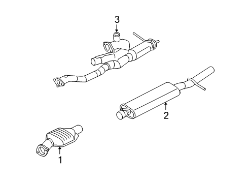 2007 Ford Freestyle Exhaust Pipe Diagram for 6F9Z-5G274-B