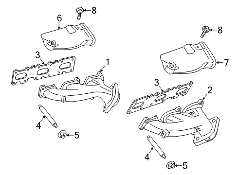 2015 Ford Transit-350 Shield - Exhaust Manifold Heat Diagram for BR3Z-9Y427-M