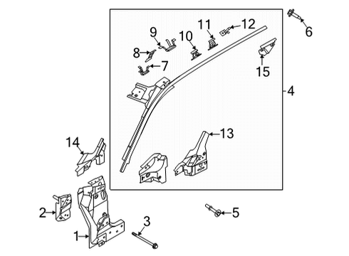 2023 Ford Bronco Sport Hinge Pillar Diagram