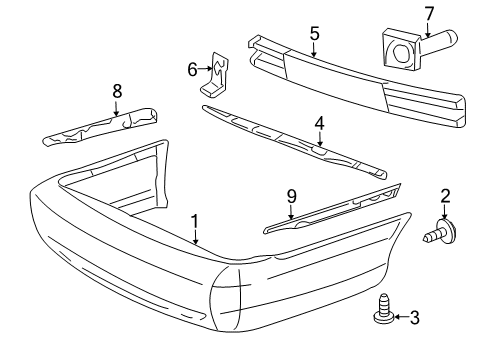 2004 Mercury Marauder Rear Bumper Diagram