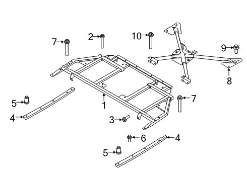 2021 Ford Police Interceptor Utility REINFORCEMENT - FLOOR PAN Diagram for L1MZ-78107A02-A