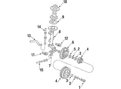 1991 Mercury Sable Rear Brakes Diagram 1 - Thumbnail