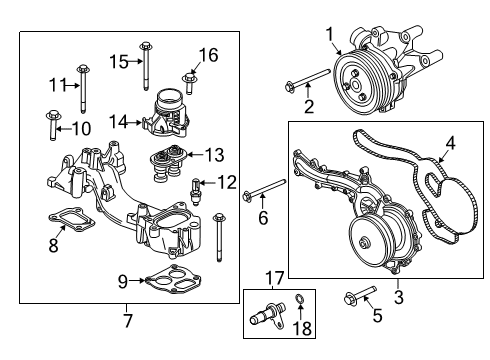 2019 Ford F-350 Super Duty Water Pump Diagram 2 - Thumbnail