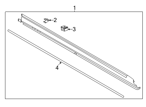 2023 Lincoln Aviator Exterior Moldings Diagram