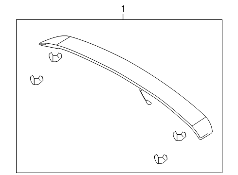 2010 Mercury Milan Kit - Rear Spoiler Diagram for 9N7Z-5444210-AB