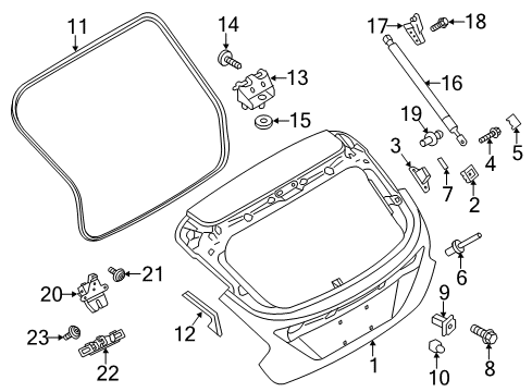 2014 Ford Focus Lift Gate Diagram 1 - Thumbnail