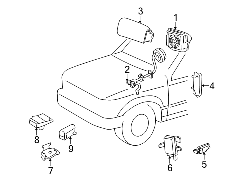 2003 Ford Explorer Sport Module - Air Bag Diagram for 1L2Z-78611D10-AA