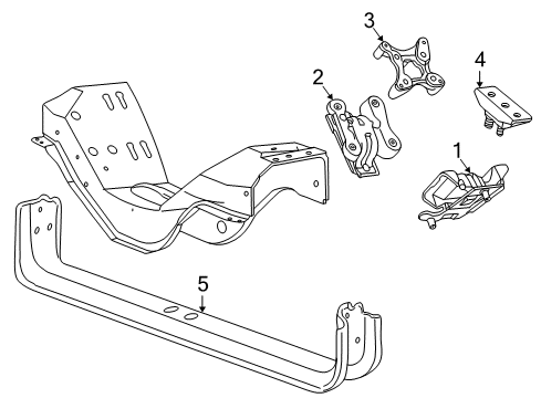 2004 Ford Excursion Bracket Diagram for 3C7Z-6A023-AA