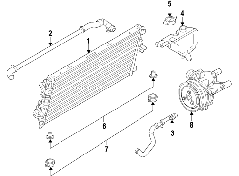 2011 Ford F-350 Super Duty Cooling System, Radiator, Water Pump, Cooling Fan Diagram 4 - Thumbnail