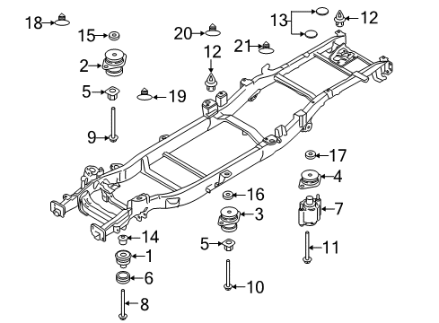 2020 Ford F-150 Body Mounting - Frame Diagram 2 - Thumbnail