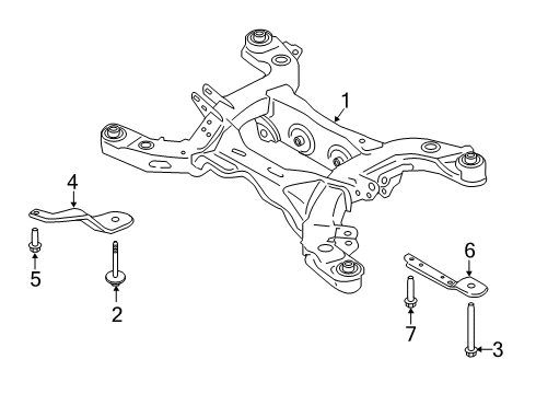 2022 Lincoln Aviator Suspension Mounting - Rear Diagram