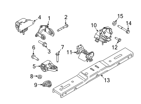 2016 Ford Expedition Engine & Trans Mounting Diagram