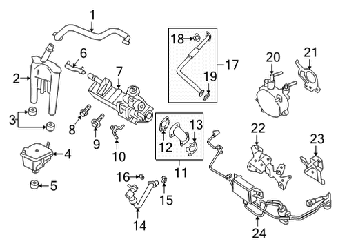 2021 Ford F-150 TUBE - EXHAUST GAS RECIRCULATI Diagram for JL3Z-9E470-D