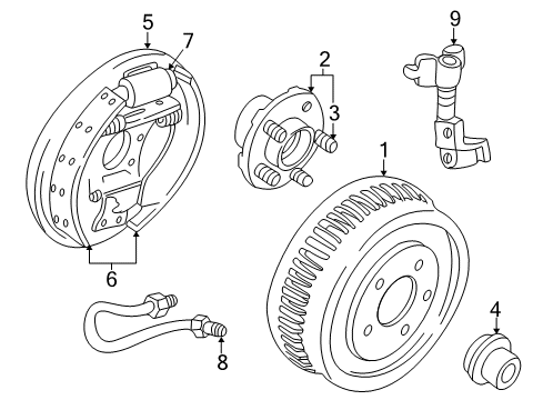 2005 Mercury Sable Rear Brakes Diagram 3 - Thumbnail