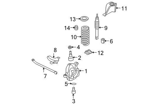 2006 Ford F-250 Super Duty Front Suspension Components, Stabilizer Bar Diagram 4 - Thumbnail