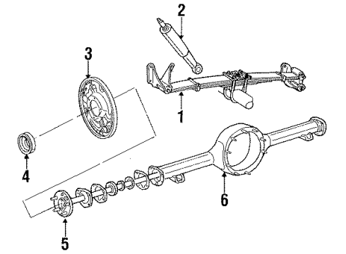 1988 Ford E-150 Econoline Rear Brakes Diagram