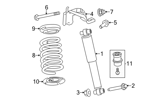 2011 Mercury Milan Shocks & Components - Rear Diagram 2 - Thumbnail