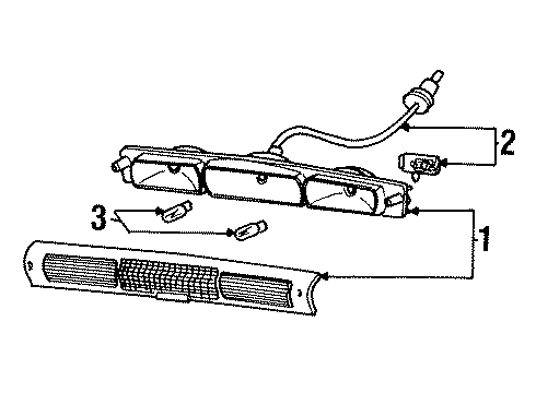 1997 Ford F-250 HD High Mount Lamps Diagram 2 - Thumbnail